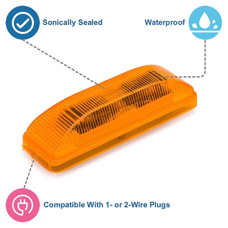 Lumitronics RV Model 19 Series Thin Line Sealed LED Marker/Clearance Light (Amber) - Image 3
